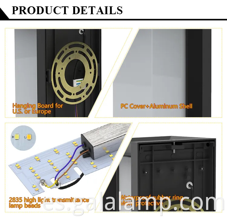 Luz de pared al aire libre impermeable de 24 W para jardines elegantes